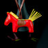 red leather pony